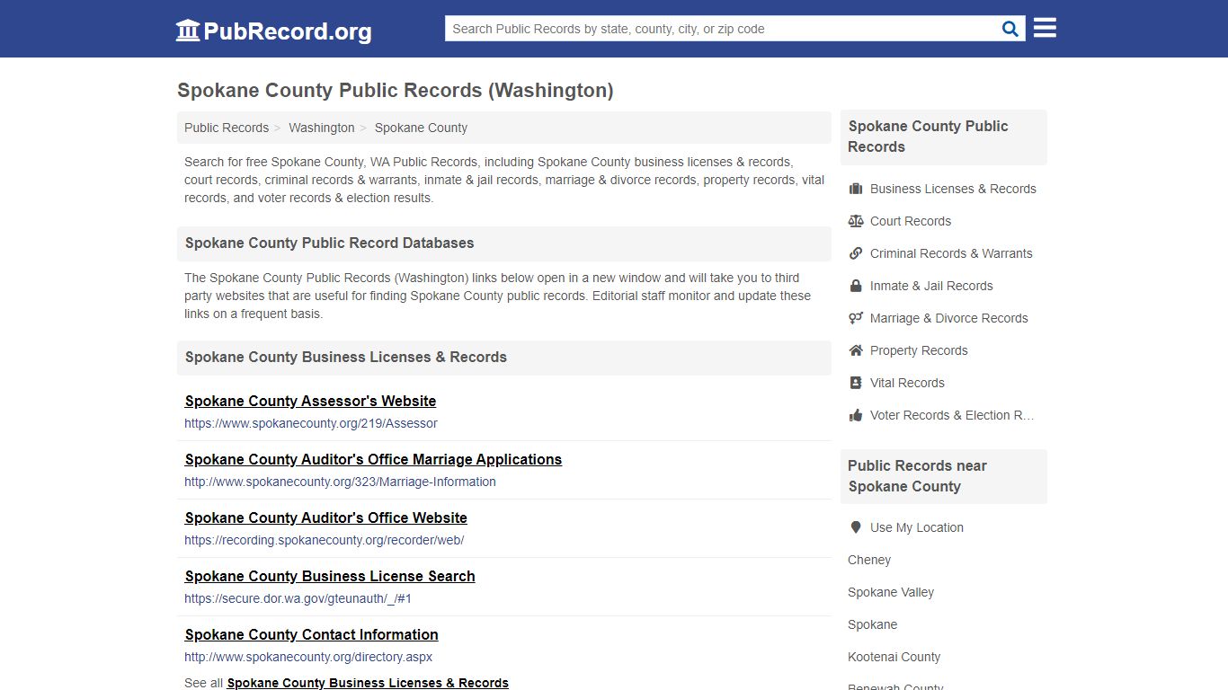 Free Spokane County Public Records (Washington Public Records)