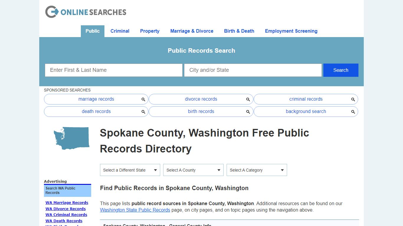 Spokane County, Washington Free Public Records Directory